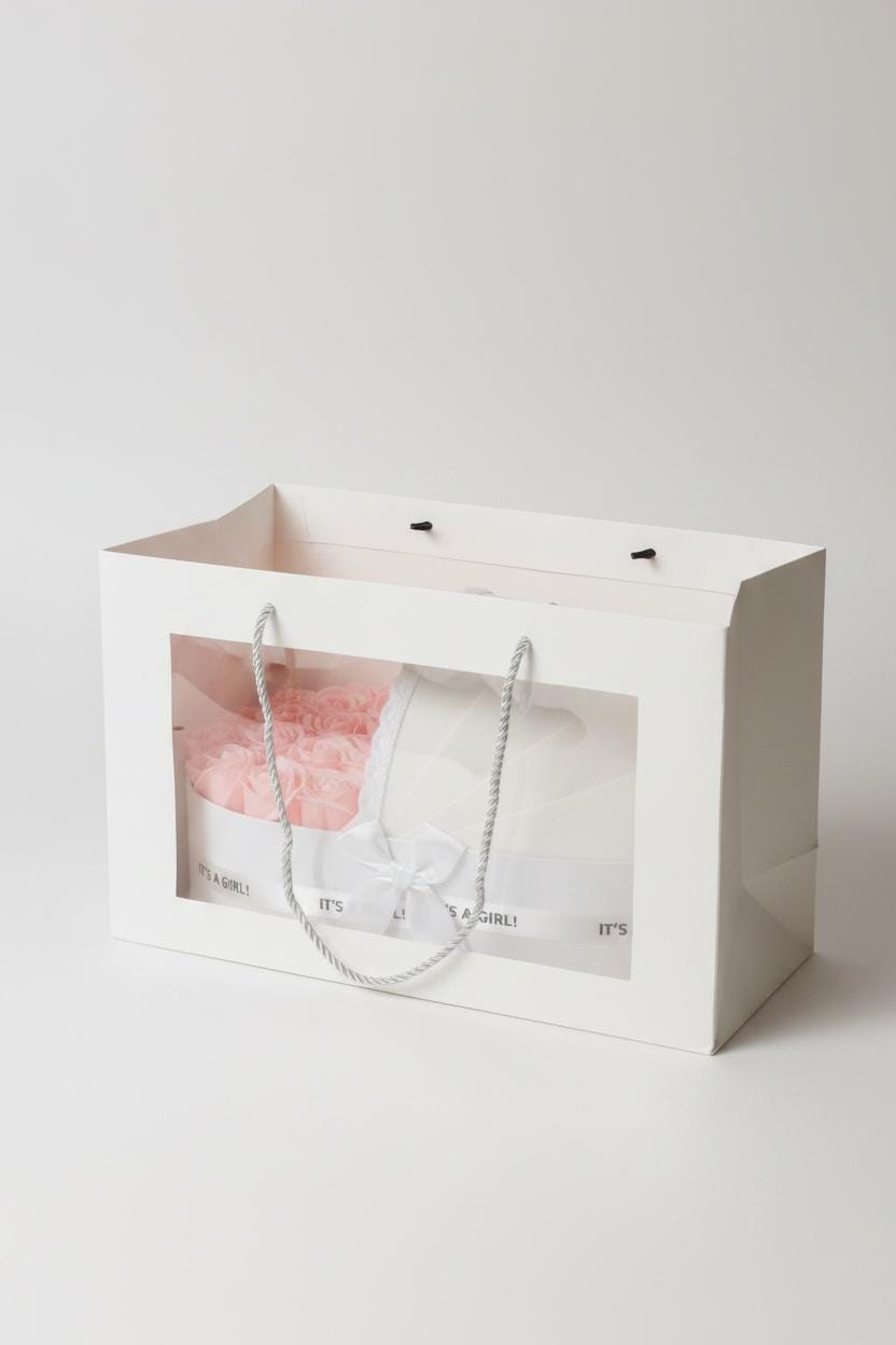 The Ivory Cradle Set with Blush Floral