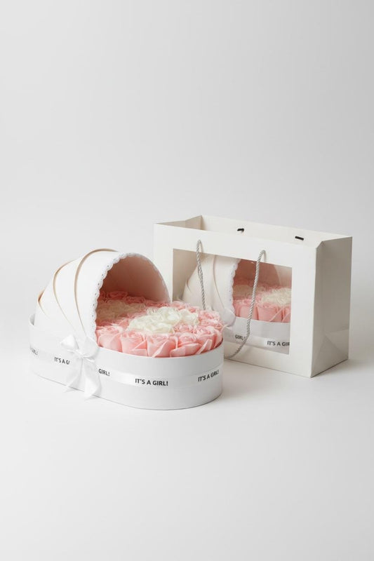 The Ivory Cradle Set with Blush & Ivory Floral