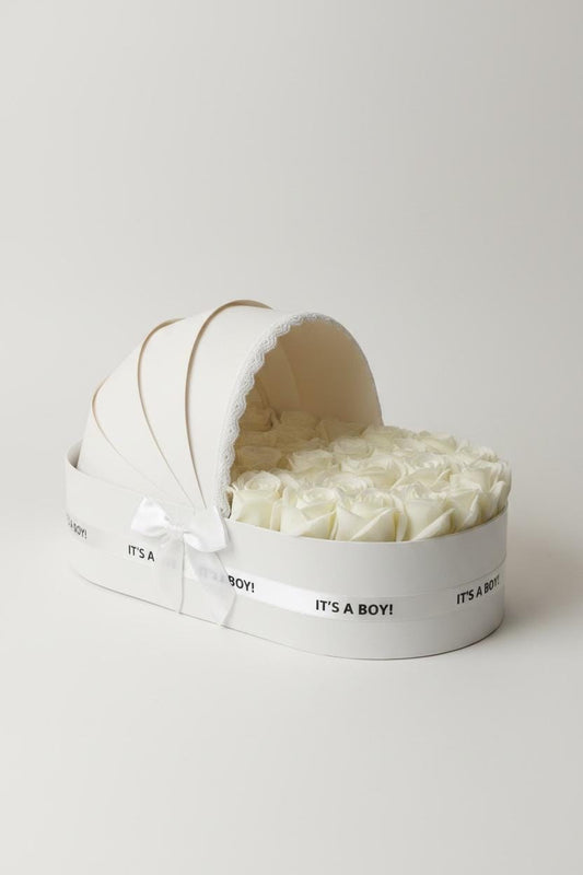 Ivory Cradle Set with Ivory Floral