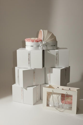 The Ivory Cradle Set with Blush & Ivory Floral