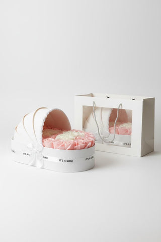 The Ivory Cradle Set with Blush & Ivory Floral
