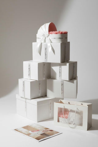 The Ivory Cradle Set with Blush Floral
