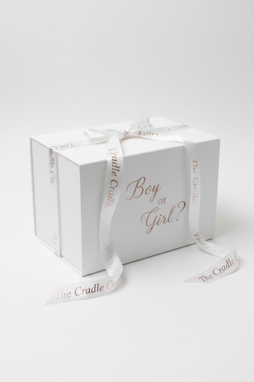 Ivory Cradle Set with Ivory Floral