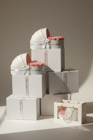 The Ivory Cradle Set with Blush Floral