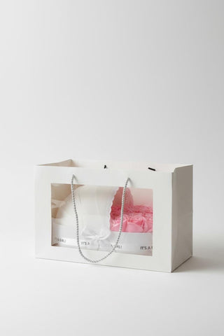 Ivory Cradle Set with Powder Pink Floral
