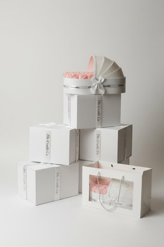 The Ivory Cradle Set with Blush Floral
