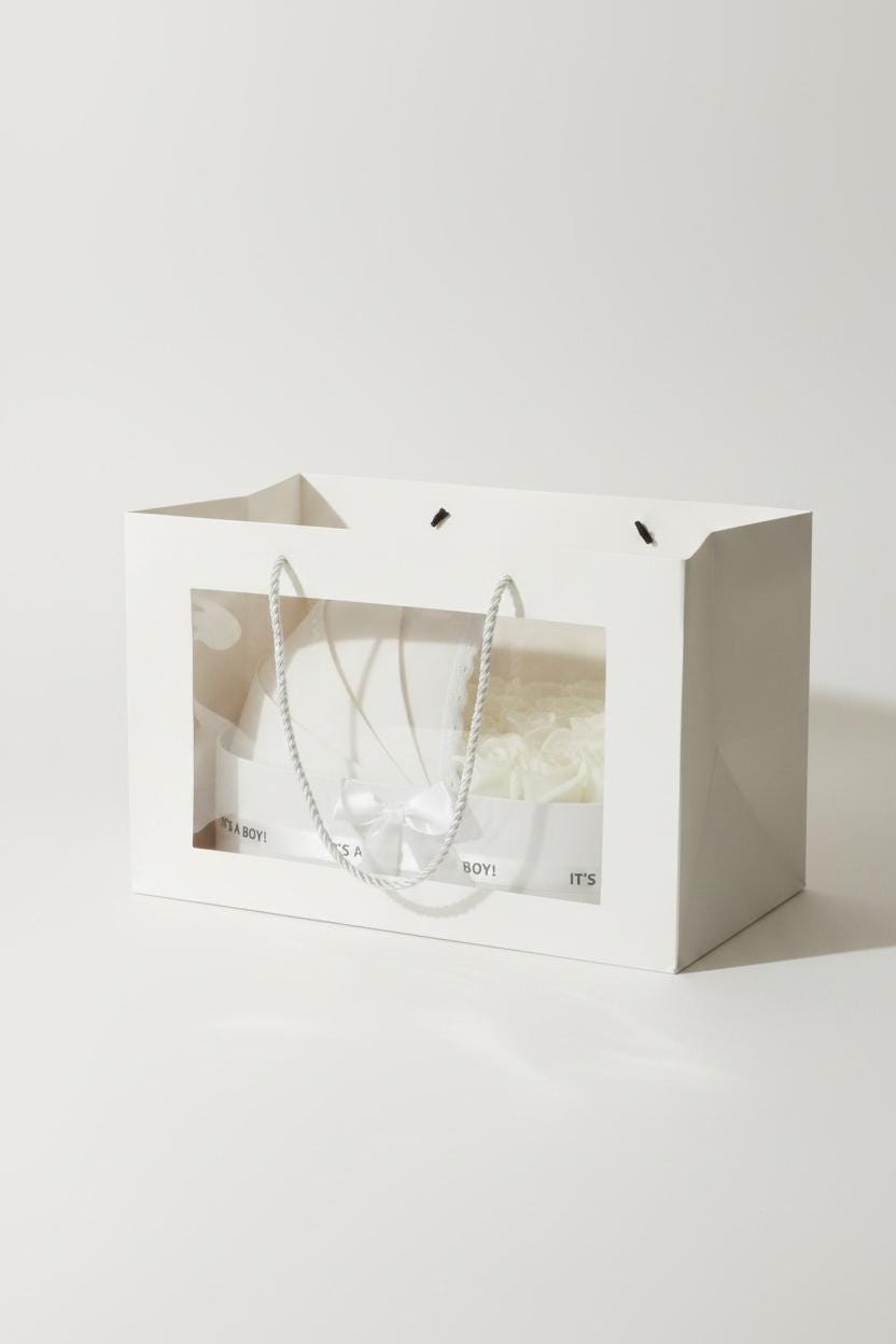 Ivory Cradle Set with Ivory Floral