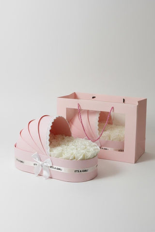 The Blush Cradle Set with Ivory Floral